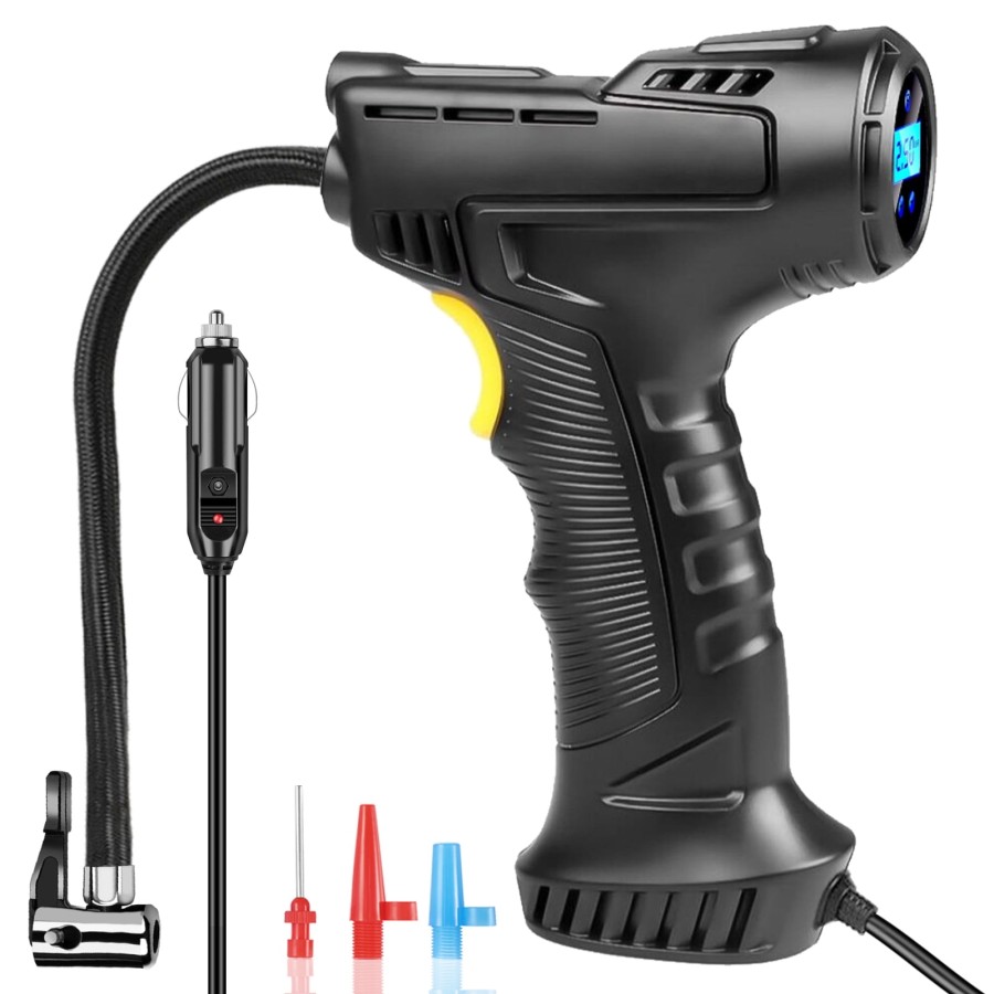 LabTEC Cordless Tire Inflator Portable Air Compressor with Digital Pressure Gauge, 150PSI Auto Off Electric Wireless Pump for