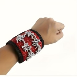 Super Strong Magnetic Wristband for Tools - Ideal for Screws, Nails, Bolts & Drill Bits - Unique Support Design - Perfect Gift