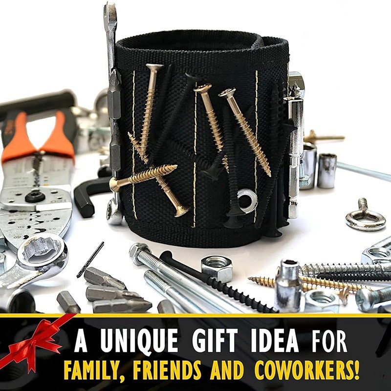 Magnetic Wrist with Magnetic Tool Holder & Tool-Free Magnetic Attachment - Heavy-Duty Fabric with Electricians, DIY, Car Repair,