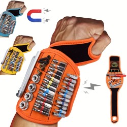 Magnetic Wrist with Magnetic Tool Holder & Tool-Free Magnetic Attachment - Heavy-Duty Fabric with Electricians, DIY, Car Repair,